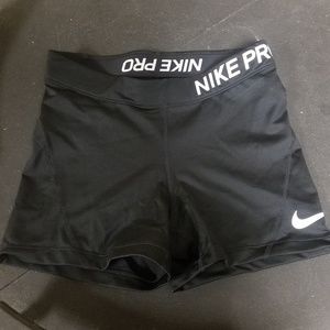 Nike Pro Black Spandex Dri Fit Shorts Small